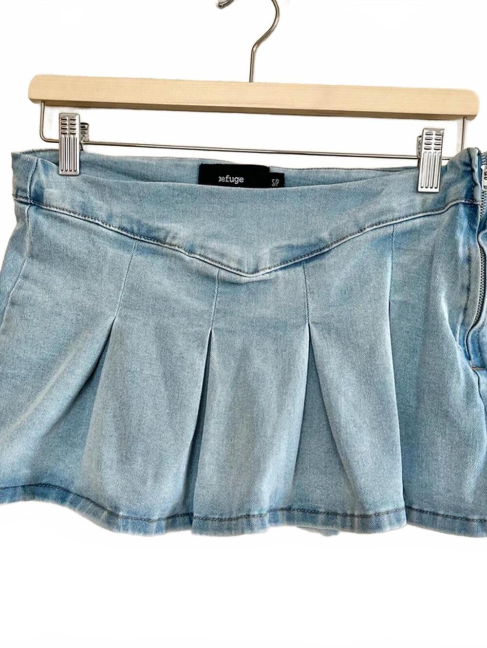 Denim mini skirt for spring and summer